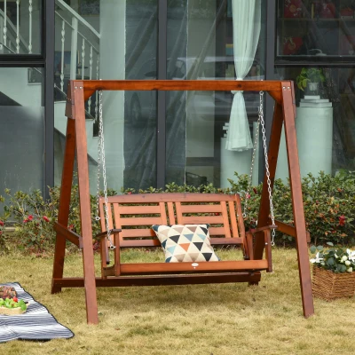 Outsunny Dondolo da giardino 164cm x 122cm x 165cm Color teak