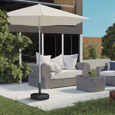 Outsunny Heavy Duty Rattan Effect Parasol Base 45cm Dia