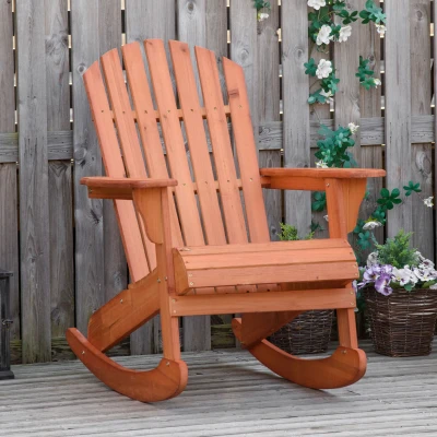 Outsunny Sedia adirondack 77cm x 94cm x 97cm Color Teak