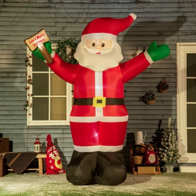 Outsunny Inflatable Santa Claus LED Yard Display 8ft