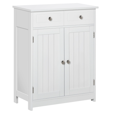 Kleankin Bathroom Storage Cabinet White 75x60cm 2 Drawers