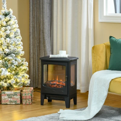HOMCOM Camino elettrico 39cm x 26cm x 54.8cm Nero