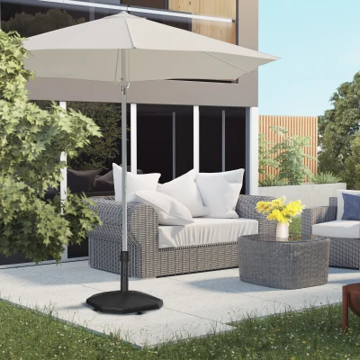 Outsunny Patio Parasol Base Concrete Black 18kg 34-48mm