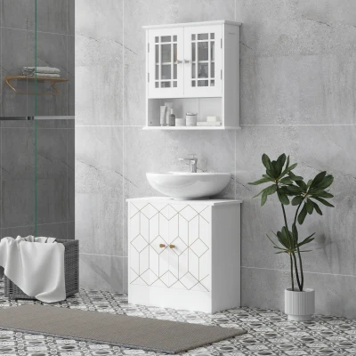 Under Sink Bathroom Cabinet 60W x 30D x 60Hcm White
