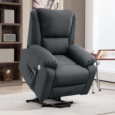 HOMCOM Fauteuil Releveur Électrique Massage Gris USB