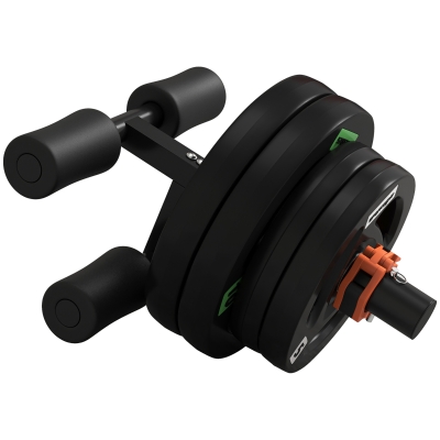 SPORTNOW Tib Bar with 2x5kg & 2x10kg Plates, Calf Raise Machine