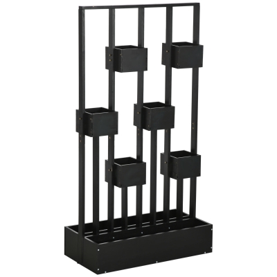 Outsunny Jardinière Treillis Bois 90x45x170cm