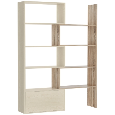 HOMCOM Libreria 141cm x 29cm x 176cm Rovere
