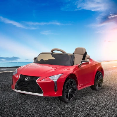 HOMCOM Kinderauto von Lexus Kinderfahrzeug für 3-6 Jahre Elektroauto mit MP3 Musik Rot 106 x 43 x 44 cm