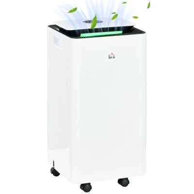 HOMCOM Deumidificatore 12L 5 Modalità e 2 Velocità con Timer 24h