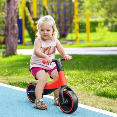 AIYAPLAY Bicicleta sin Pedales para Niños de + 18 Meses Triciclo Infantil con Sillín Ajustable en 30-36,5 cm 66,5x34x46,5 cm Rojo