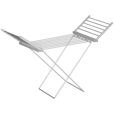HOMCOM Electric Heated Indoor Clothes Dryer Rack Silver