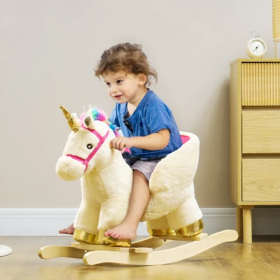 Rocking Horse 68L x 33W x 45Hcm Cream