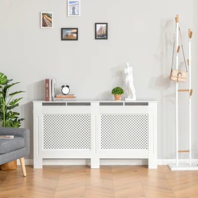 HOMCOM Copritermosifone 151.5cm x 82cm x 19cm Bianco