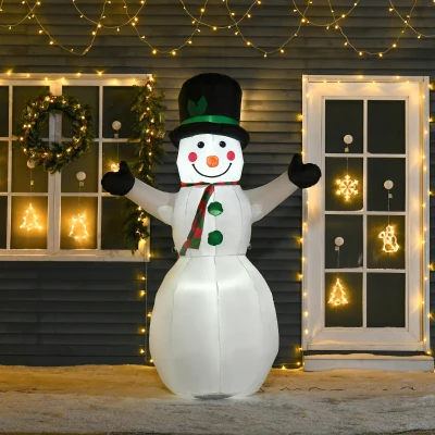 HOMCOM Inflatable Snowman 6.5ft LED Outdoor Decor