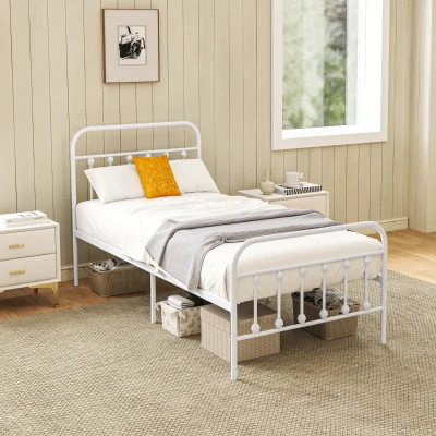Bed Frame 93W x 197D x 103Hcm White