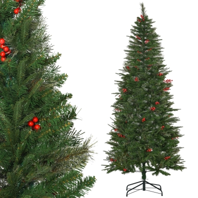 HOMCOM Sapin Noël Artificiel 210cm 746 Branches Vert