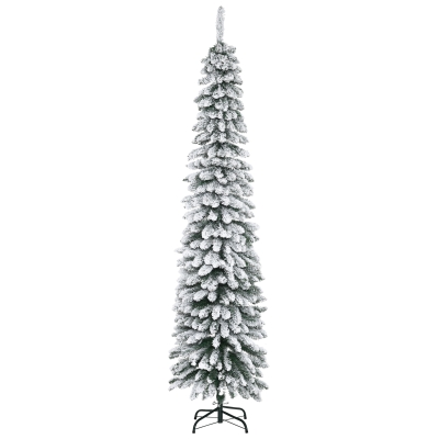 HOMCOM Albero di Natale Innevato con 490 Rami 54x54x210 cm Verde