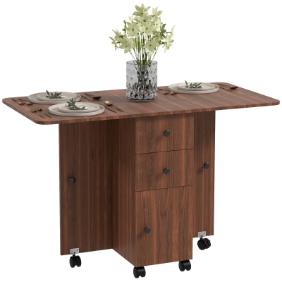 Folding Dining Table 120W x 60D x 76.5Hcm Brown