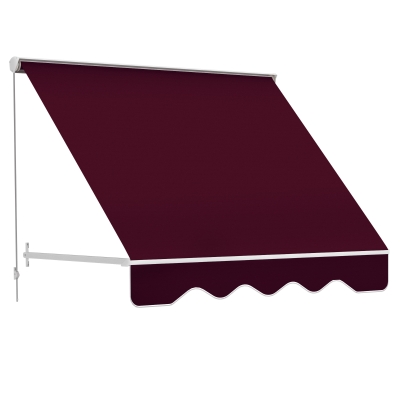 Outsunny Store Manuel 70x180cm Aluminium Polyester Aubergine