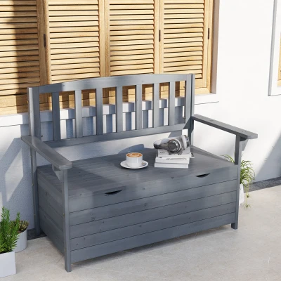 Garden Bench 112cmx58cmx84cm Dark Grey