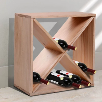 HOMCOM Wooden Wine Rack for 24 Bottles Tabletop Stand