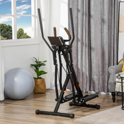 HOMCOM Cyclette Ellittica a 4 Livelli di Resistenza con Schermo LCD