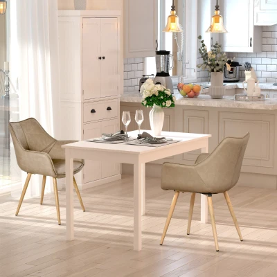HOMCOM Sedia 63cm x 61cm x 84cm Marrone