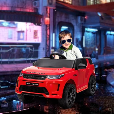 AIYAPLAY Macchina Elettrica per Bambini Licenza Land Rover Rossa