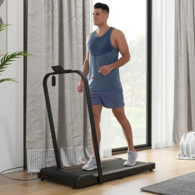 SPORTNOW Tapis de Marche Pliable 6 km/h 2,5 CV LED Acier Noir