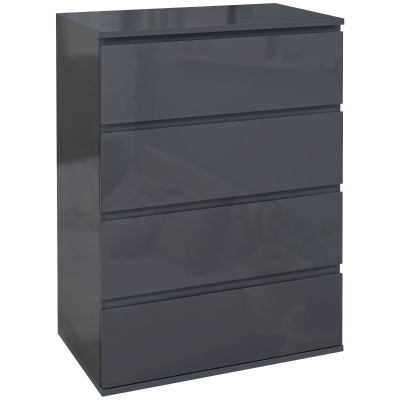 HOMCOM Modern 4-Drawer Chest of Drawers Storage Unit