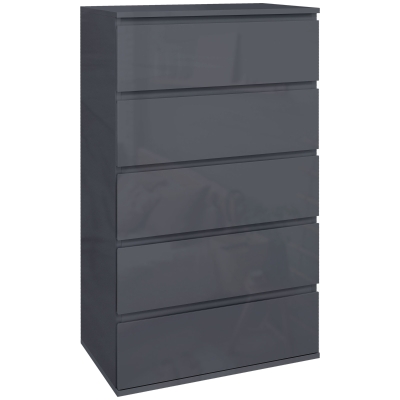 HOMCOM Modern 5-Drawer Chest of Drawers Storage Unit