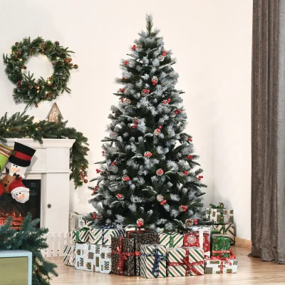 HOMCOM Albero di Natale 109cm x 109cm x 180cm Verde