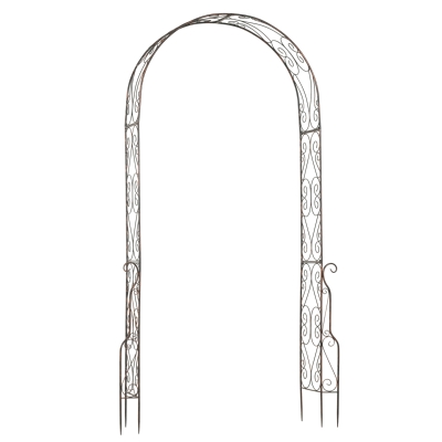 Outsunny Metal Garden Arch Trellis 120x30x226cm