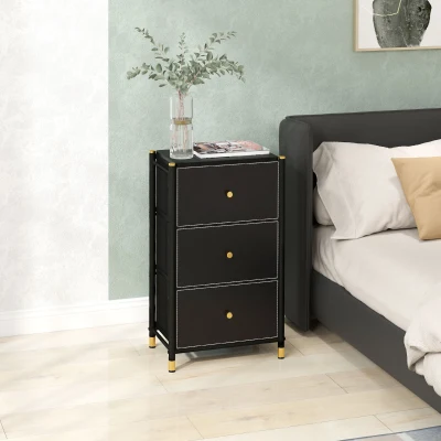 Chest of Drawers 46W x 30D x 77Hcm Black