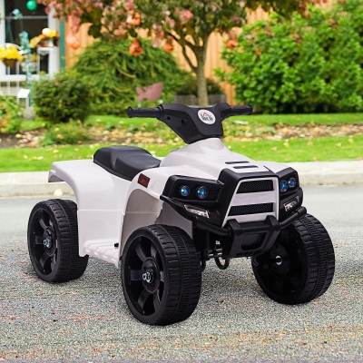 HOMCOM Kids Electric Ride-on ATV Quad Bike White 18-36m