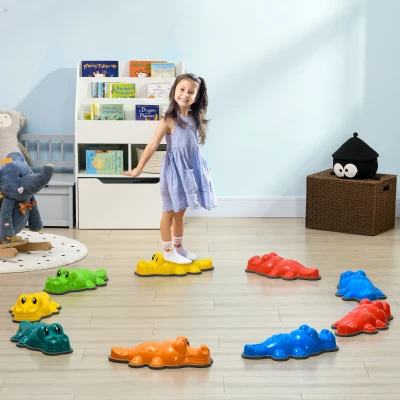 ZONEKIZ 9PC Kids Crocodile Sensory Stepping Stones