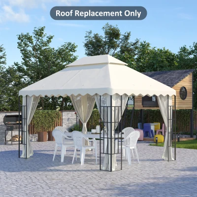Outsunny Toile Tente 4x3m Polyester Anti-UV