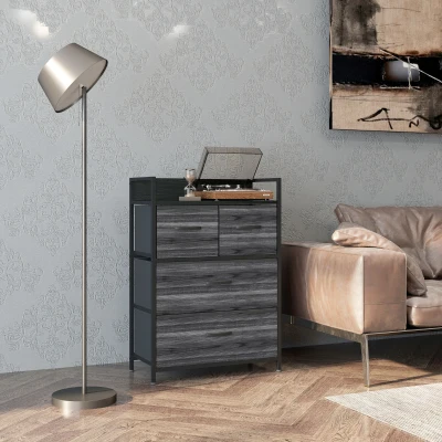 Chest of Drawers 60W x 29D x 85Hcm Black