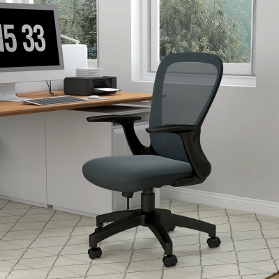 Vinsetto Ergonomic Office Chair Mesh, Lumbar Support, Grey