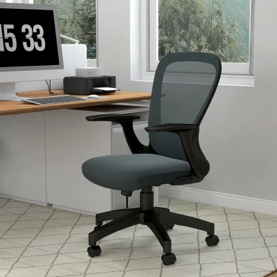 Vinsetto Ergonomic Office Chair Mesh, Lumbar Support, Grey
