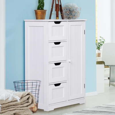 kleankin Mobiletto da bagno 56cm x 30cm x 83cm Bianco