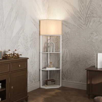 Floor Lamp 50cm x 37cm x 159cm White