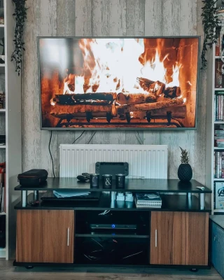 HOMCOM Mobile TV 120cm x 40cm x 52.2cm Marrone