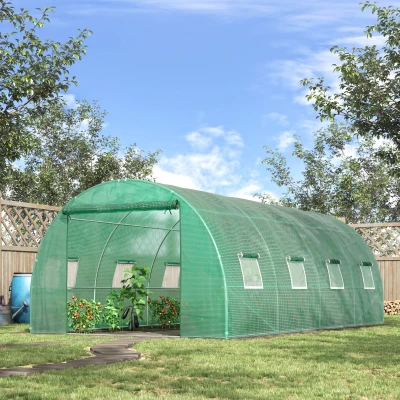 Outsunny Walk-in Greenhouse Tent 6x3m with Zipped Door
