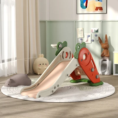 AIYAPLAY Toboggan Enfants 3 en 1 Pliable Intérieur Extérieur Orange