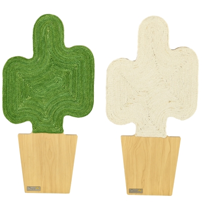 PawHut Griffoirs Cactus Jute 30x60cm Marron/Blanc/Vert