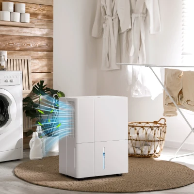 HOMCOM 30L Clothes Dryer Dehumidifier - White