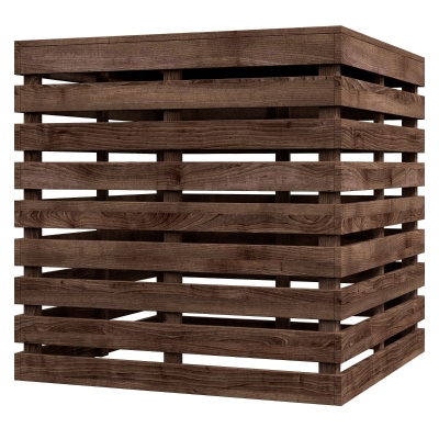 Outsunny Coffre Parasol Bois Table d'Appoint Extérieur 2en1