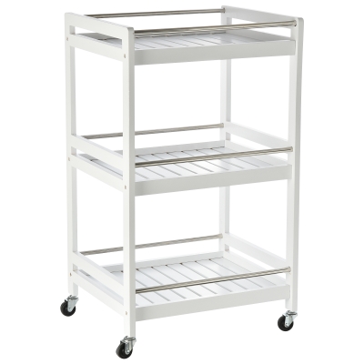 HOMCOM Carrello da Cucina 45cm x 38cm x 78cm Bianco